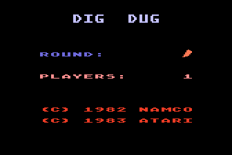 Dig Dug Title Screen